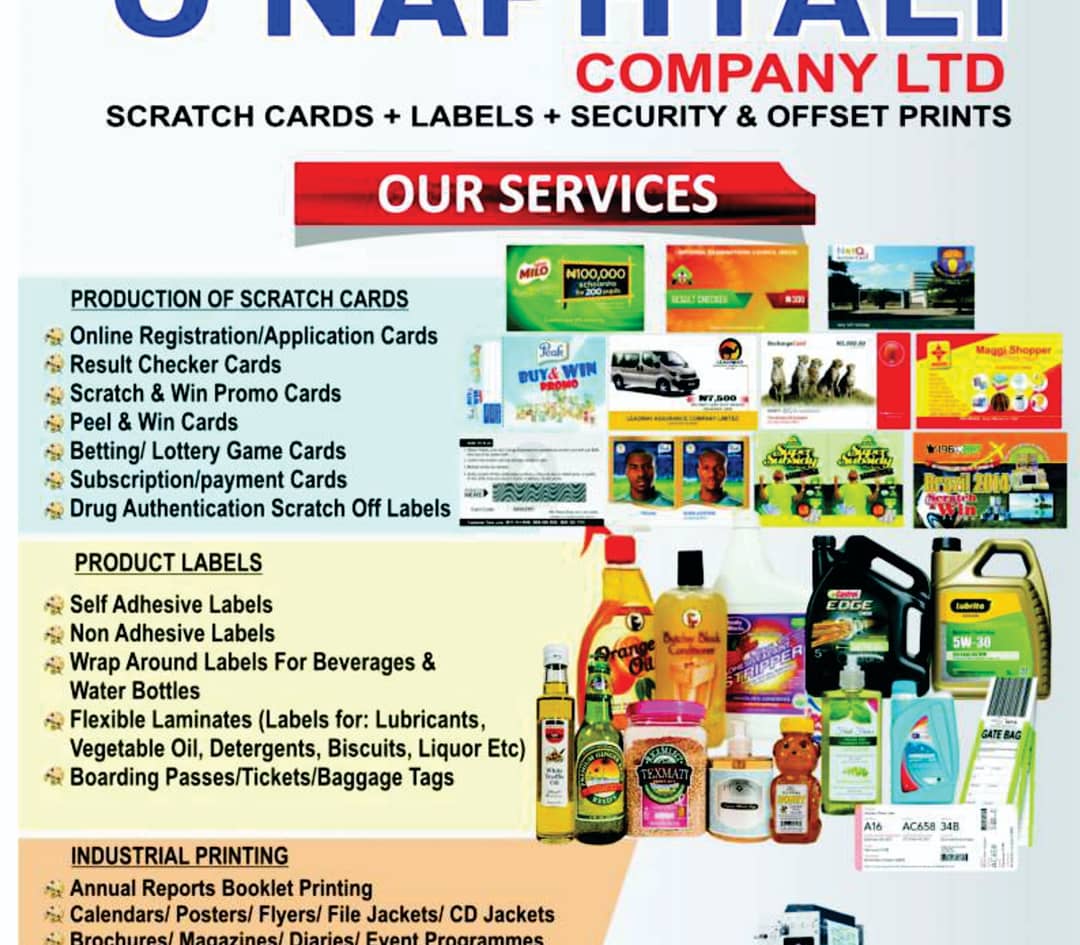 GENERAL SCRATCH CARDS PRINTING IN LAGOS NIGERIA CALL EMMANUEL ON 08176499649,09021612751