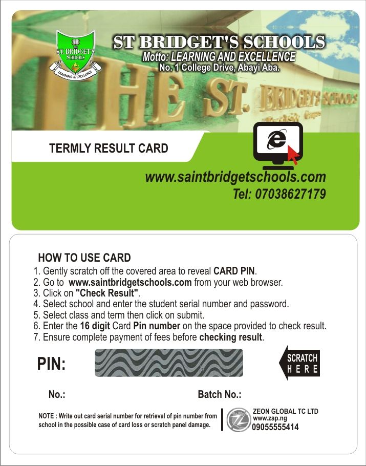 CALL HOPE ON 08128573925 TO PRINT STUDENT PORTAL ACCESS SCRATCH CARD