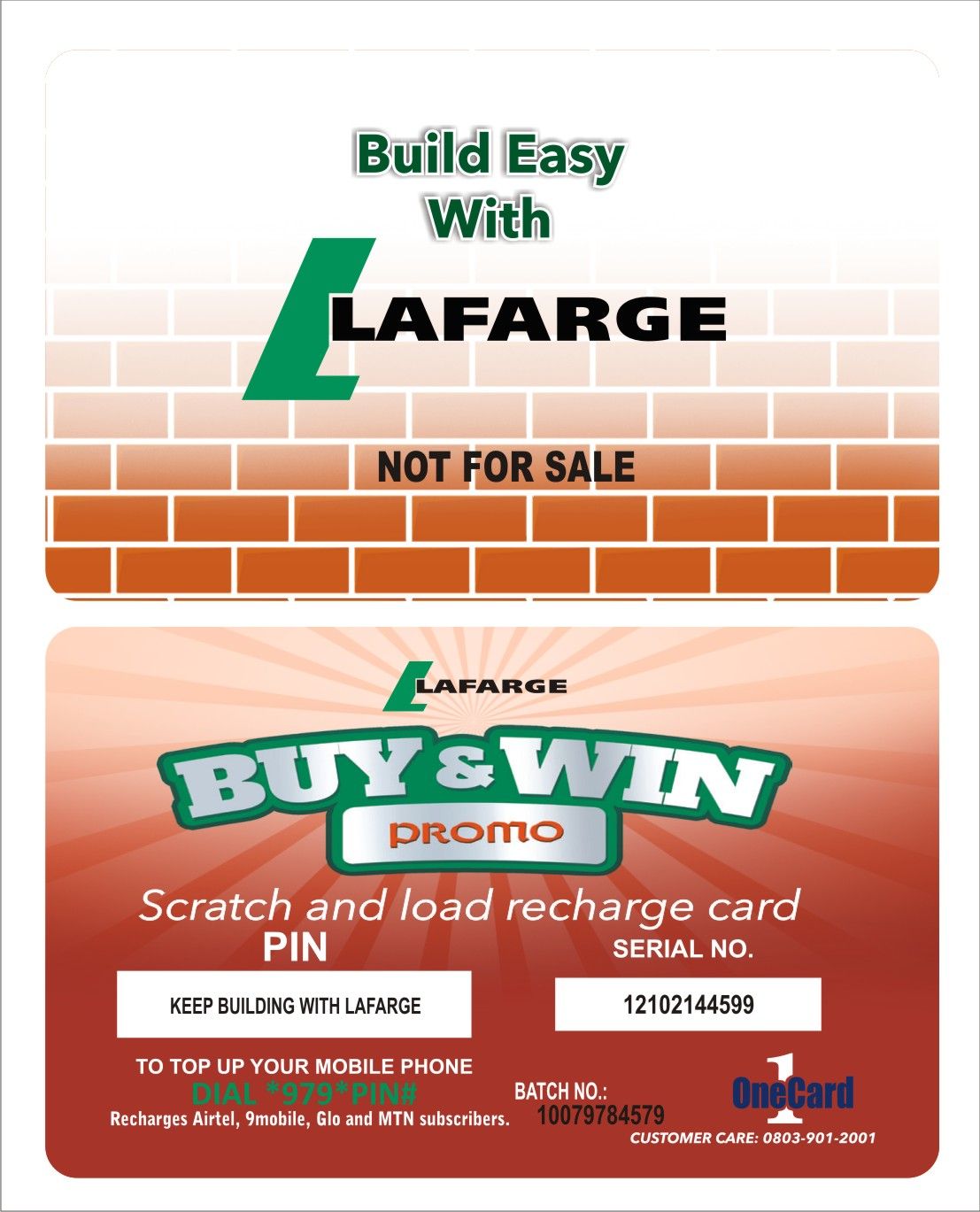 CONTACT HOPE ON 08128573925 TO PRINT SCRATCH AND WIN PROMO CARDS