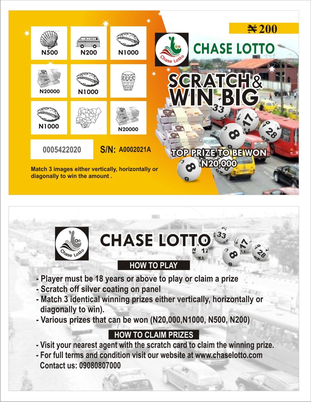 CALL HOPE ON 08128573925 TO PRINT QUALITY LOTTERY CARDS