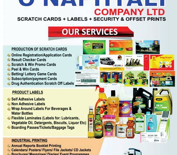 GENERAL PRINTING OF SCRATCH CARDS,PRODUCT LABELS, AUTHENTICATION LABELS,SECURITY PRINTS, BAR CODES, ETC CALL EMMANUEL ON 08176499649
