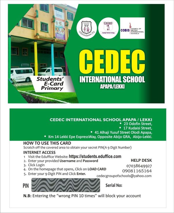 CALL HOPE ON 08128573925 TO PRINT STUDENT PORTAL ACCESS SCRATCH CARDS