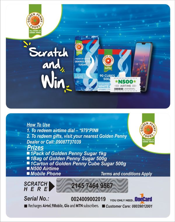 CALL HOPE ON 08128573925 TO PRINT SCRATCH AND WIN PROMO CARDS
