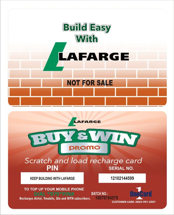 CALL HOPE ON 08128573925 TO PRINT SCRATCH AND WIN PROMO CARDS